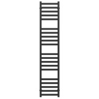 Water heated towel rail Magnus P20 400х1600 Deffi stainless steel (Black, Bottom connection)