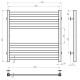 Buy water heated towel rail Magnus P8 600х600 Deffi stainless steel (White, Bottom connection)