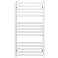 Water heated towel rail Magnus P15 600х1000 Deffi stainless steel (White, Bottom connection)