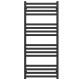 Buy water heated towel rail Magnus P16 600х1200 Deffi stainless steel (Black, Bottom connection)