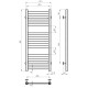 Купити рушникосушарку електричну Magnus П12 300х800 Deffi нержавіюча сталь (Білий, WD04, Ліве підключення)