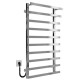 Buy electric heated towel rail Breeze P10 500x1000 Deffi stainless steel (Chrome, JD04, Left connection)
