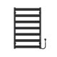 Рушникосушарка електрична Harmony П7 500х800 Deffi фарбована сталь (Чорний, JD04, Праве підключення)