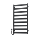 Купить полотенцесушитель электрический Harmony П9 500х1000 Deffi крашеная сталь (Черный, JD04, Левое подключение)