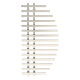 Buy water heated towel rail Parys P15 600х1200 Deffi stainless steel (Chrome, Bottom connection)