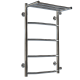 Buy Water heated towel rail Trapezoid with shelf P5 400х700 Deffi stainless steel (Chrome, Side right connection)