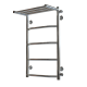 Buy Water heated towel rail Trapezoid with shelf P5 400х700 Deffi stainless steel (Chrome, Side right connection)