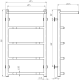 Buy Water heated towel rail Trapezoid with shelf P5 400х700 Deffi stainless steel (White, Side right connection)
