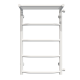 Buy Water heated towel rail Trapezoid with shelf P5 400х700 Deffi stainless steel (White, Side right connection)