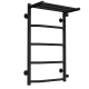 Buy Water heated towel rail Trapezoid with shelf P5 400х700 Deffi stainless steel (Black, Side right connection)