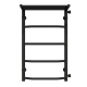 Buy Water heated towel rail Trapezoid with shelf P5 400х700 Deffi stainless steel (Black, Side right connection)