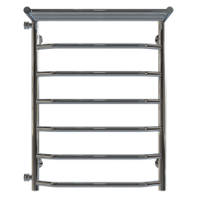 Wasserbeheizter Handtuchhalter Trapezoid with shelf P7 500х700 Deffi edelstahl (Chrom, Seitlicher linker Anschluss)