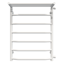 Wasserbeheizter Handtuchhalter Trapezoid with shelf P7 500х700 Deffi edelstahl (Weiss, Seitlicher rechter Anschluss)