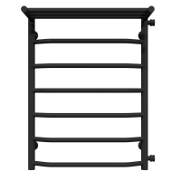 Wasserbeheizter Handtuchhalter Trapezoid with shelf P7 500х700 Deffi edelstahl (Schwarz, Seitlicher rechter Anschluss)