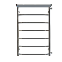 Wasserbeheizter Handtuchhalter Trapezoid with shelf P7 500х800 Deffi edelstahl (Chrom, Seitlicher rechter Anschluss)