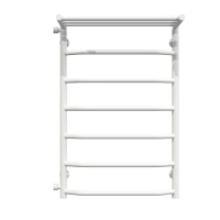 Wasserbeheizter Handtuchhalter Trapezoid with shelf P7 500х800 Deffi edelstahl (Weiss, Seitlicher linker Anschluss)