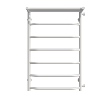Wasserbeheizter Handtuchhalter Trapezoid with shelf P7 500х800 Deffi edelstahl (Weiss, Seitlicher rechter Anschluss)