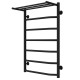 Wasserbeheizter Handtuchhalter Trapezoid with shelf P7 500х800 Deffi edelstahl (Schwarz, Seitlicher linker Anschluss)