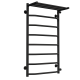 Wasserbeheizter Handtuchhalter Trapezoid with shelf P8 500х900 Deffi edelstahl (Schwarz, Seitlicher rechter Anschluss)