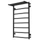 Wasserbeheizter Handtuchhalter Trapezoid with shelf P8 500х900 Deffi edelstahl (Schwarz, Seitlicher rechter Anschluss)