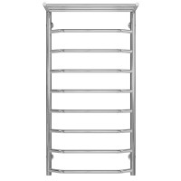 Water heated towel rail Trapezoid with shelf P9 500х1000 Deffi stainless steel (Chrome, Side right connection)