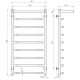 Buy Water heated towel rail Trapezoid with shelf P9 500х1000 Deffi stainless steel (White, Side left connection)
