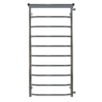 Water heated towel rail Trapezoid with shelf P10 500х1100 Deffi stainless steel (Chrome, Side right connection)