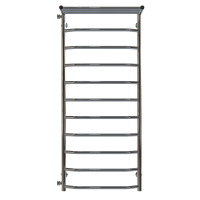 Water heated towel rail Trapezoid with shelf P11 500х1200 Deffi stainless steel (Chrome, Side left connection)