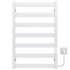 Electric heated towel rail Silvia P7 500х800 E Deffi stainless steel (White, WD04, Right connection)