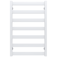 Water heated towel rail Silvia П7 500х800 Deffi stainless steel (White, Bottom connection)