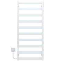 Electric heated towel rail Silvia P10 500х1200 E Deffi stainless steel (White, WD04, Left connection)
