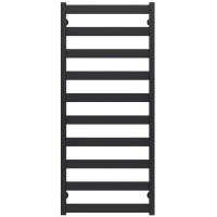 Water heated towel rail Silvia П10 500х1200 Deffi stainless steel (Black, Bottom connection)