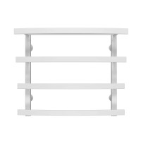 Water heated towel rail Lotos P4 500х500 Deffi stainless steel (White, Bottom connection)