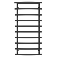 Water heated towel rail Lotos P10 500х1200 Deffi stainless steel (Black, Bottom connection)