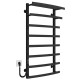 Buy electric heated towel rail Lotos P8 500х1000 Deffi stainless steel (Black, JD04, Left connection)