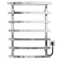 Electric heated towel rail Lotos P7 500х800 Deffi stainless steel (Chrome, JD04, Right connection)