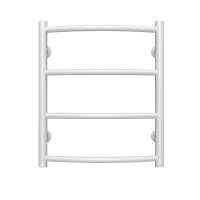 Water heated towel rail Classic P4 400х500 Deffi stainless steel (White, Bottom connection)