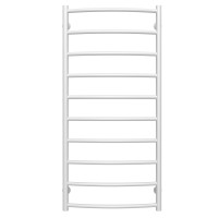 Water heated towel rail Classic P10 500х1100 Deffi stainless steel (White, Bottom connection)
