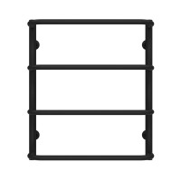 Water heated towel rail Standard P4 400х600 Deffi stainless steel (Black, Bottom connection)