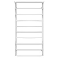 Water heated towel rail Yunost P10 500х1000 Deffi stainless steel (White, Bottom connection)