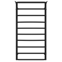 Water heated towel rail Yunost P10 500х1000 Deffi stainless steel (Black, Bottom connection)