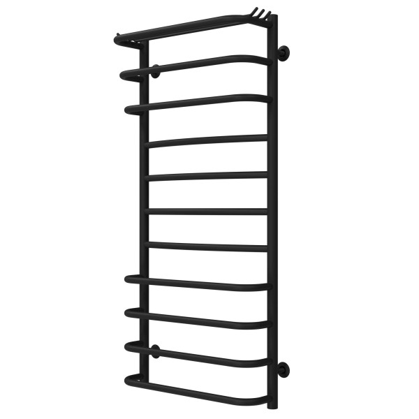 Купити рушникосушарку водяну Юність П11 500х1100 Deffi нержавіюча сталь (Чорний, Нижнє підключення)