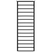 Water heated towel rail Yunost P15 500х1500 Deffi stainless steel (Black, Bottom connection)