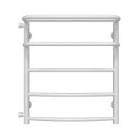 Water heated towel rail Hotel P5 500х600 Deffi stainless steel (White, Side left connection)