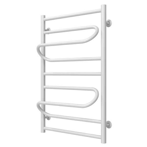 Buy a water heated towel rail Villa 500х800 Deffi stainless steel (White, Bottom connection)