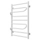 Buy a water heated towel rail Villa 500х800 Deffi stainless steel (White, Bottom connection)