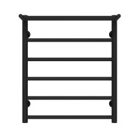 Water heated towel rail Terma P6 500х600 Deffi stainless steel (Black, Bottom connection)