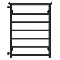 Water heated towel rail Terma P7 500х700 Deffi stainless steel (Black, Side left connection)