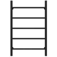 Water heated towel rail Orion P5 500х800 Deffi stainless steel (Black, Side left connection)