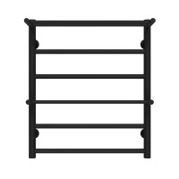 Water heated towel rail Terma Plus P6 500х600 Deffi stainless steel (Black, Bottom connection)